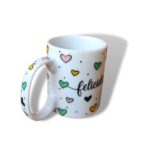 Caneca Porcelana Coração Felicidade 250 ml - Imagem 2
